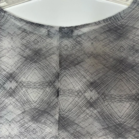 Gypsy 05 100% Silk Ombre Blouse Boho Geometric Print Top Relaxed Fit Small - Picture 6 of 6